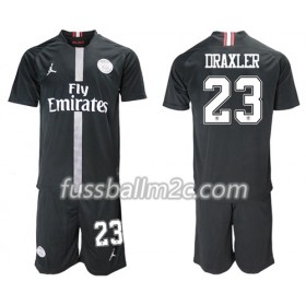 Fußballtrikots Paris Saint-Germain Draxler 23 Jodan Schwarz Kinder Ausweich Trikotsatz 2018-2019